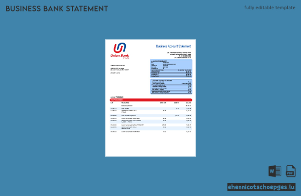 Geschäftsbericht der Union Bank of India (Word- und PDF-Beispiel)